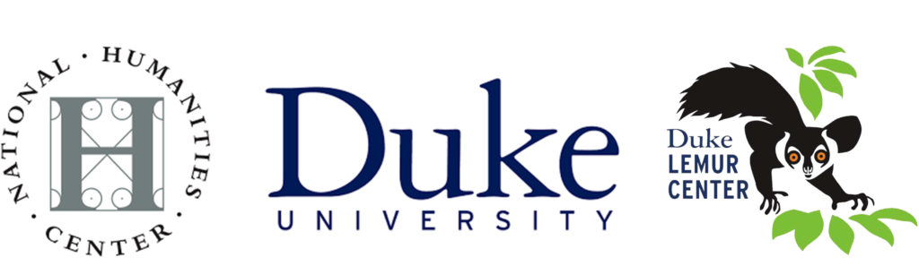 Logos of sponsors - National Humanities Center, Duke University, Duke Lemur Center