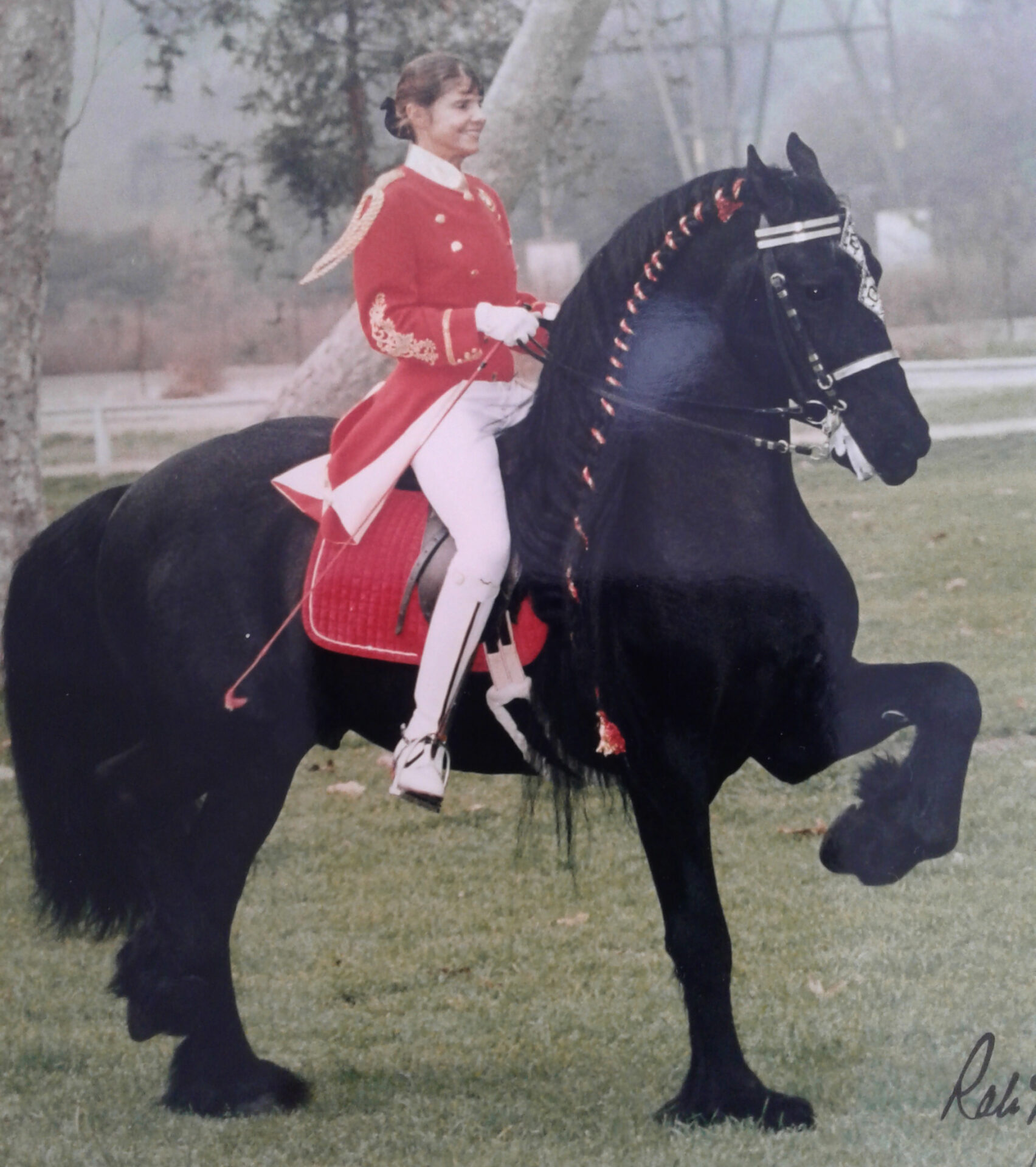 Barbara on horseback